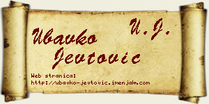 Ubavko Jevtović vizit kartica